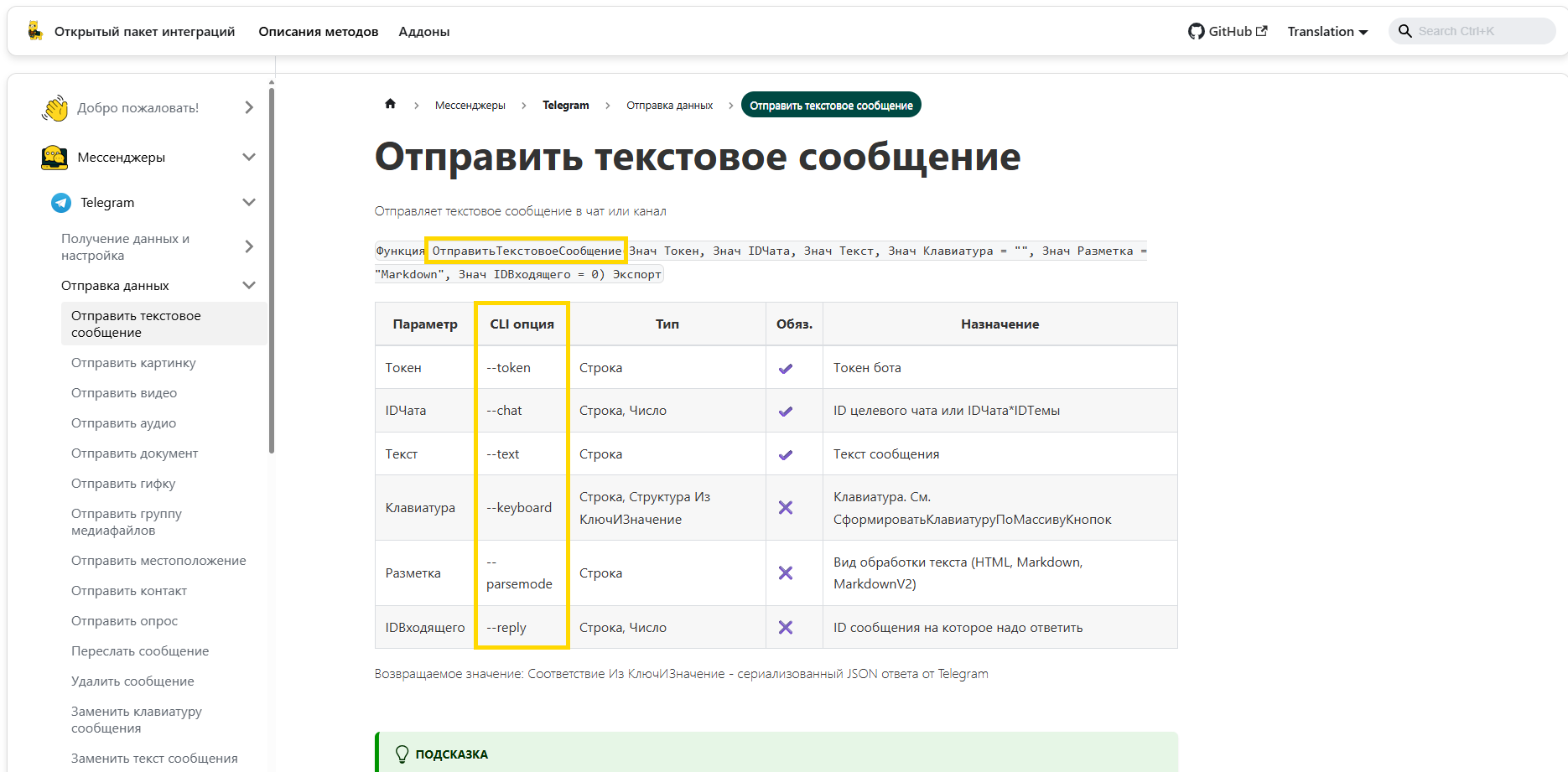 Документация ОПИ